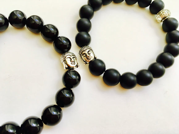 Buddha Bracelet Matte Black