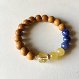 Citrine, Sodalite & Yellow Calcite Bracelet