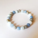 Aquamarine, Angelite & Labradorite Bracelet