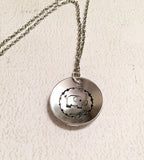 Elephant necklace - Hand stamped jewelry -