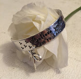 Inspirational bracelet - Hand Stamped cuff