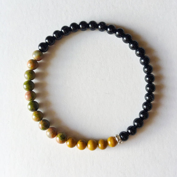Balance, Patience & Protection Bracelet ~ Black