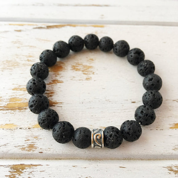 8mm Lava Beads Bracelet ~ Connection to Mother