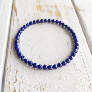 4mm Lapis Lazuli Bracelet