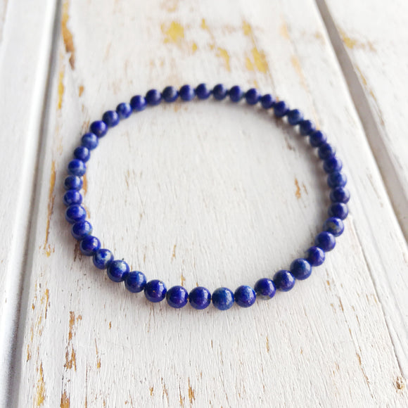 4mm Lapis Lazuli Bracelet