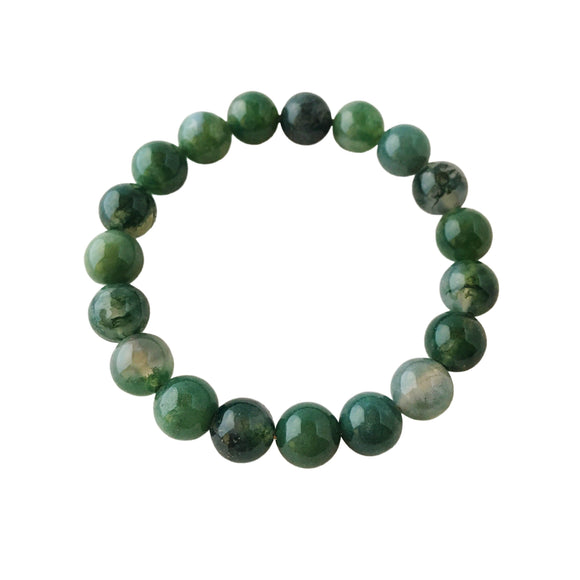 6mm Moss Agate Bracelet