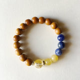 Citrine, Sodalite & Yellow Calcite Bracelet