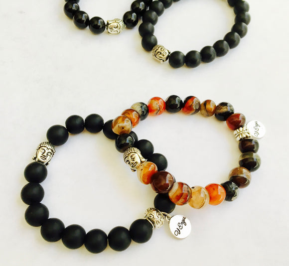 Buddha Bracelet Natural Agate