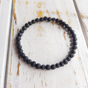 4mm Lava Beads Bracelet ~ Connection to Mother
