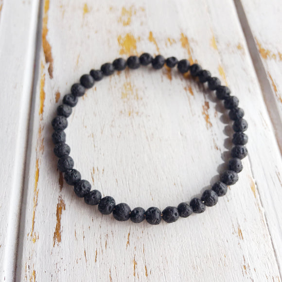 4mm Lava Beads Bracelet ~ Connection to Mother