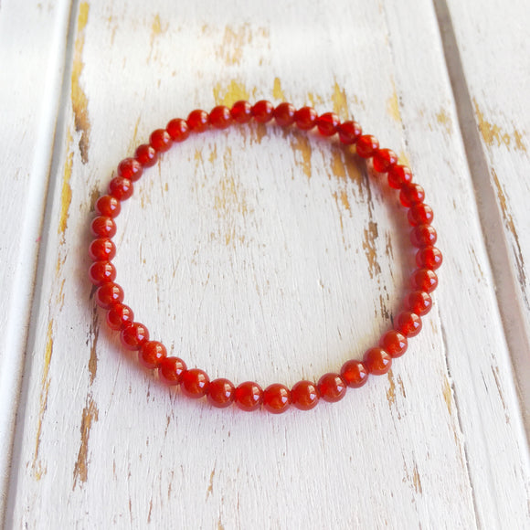 8mm Carnelian Bracelet