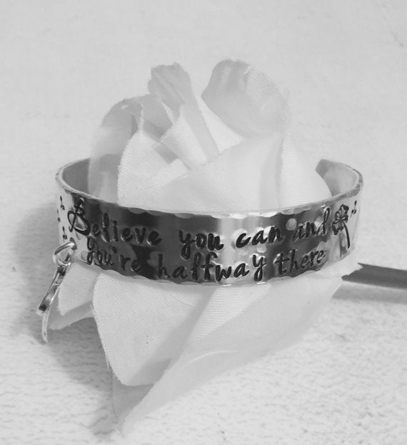 Inspirational bracelet - Hand Stamped cuff