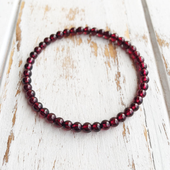 8mm Garnet Bracelet ~ Power & Money