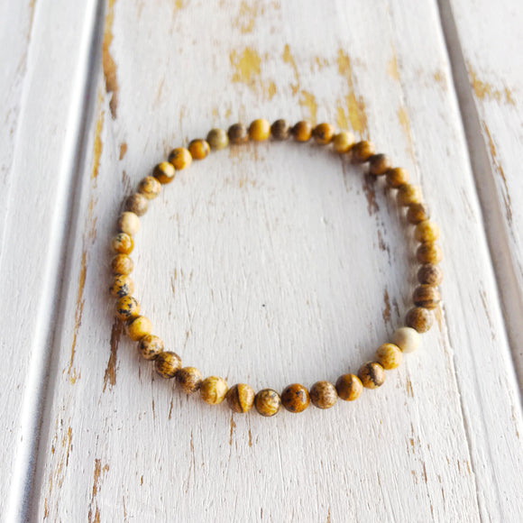 4mm Picture Jasper Bracelet