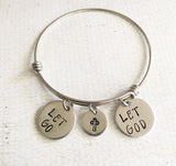 Let go Let God - Catholic jewelry - Cross bracelet