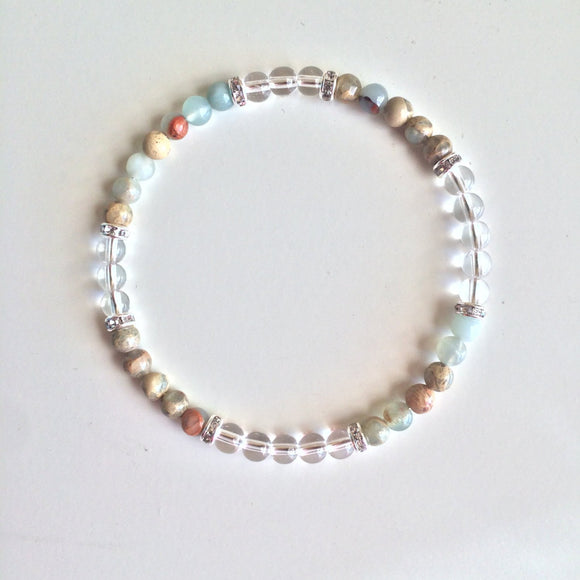 Aqua Terra Jasper & Crystal Quartz Bracelet