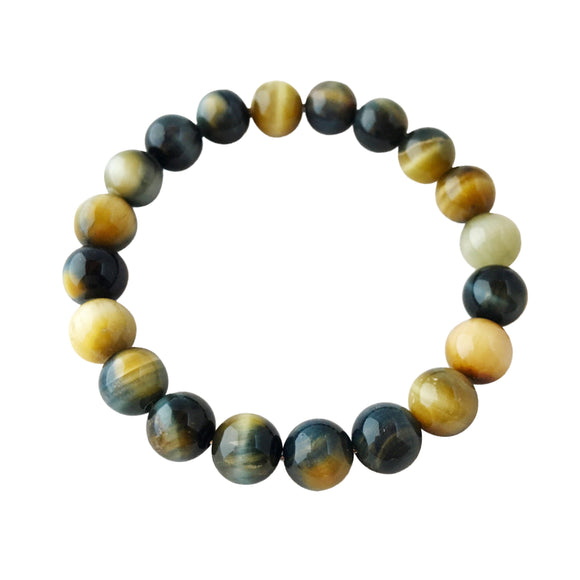 6mm Multi-Colored Tiger Eye Bracelet