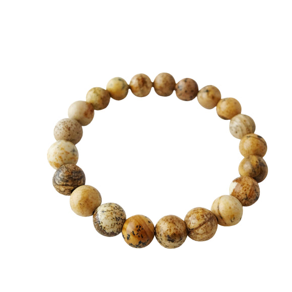 8mm Picture Jasper Bracelet ~ Meditation &