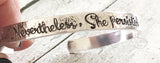 Nevertheless she persisted - Cuff bracelet - Hand
