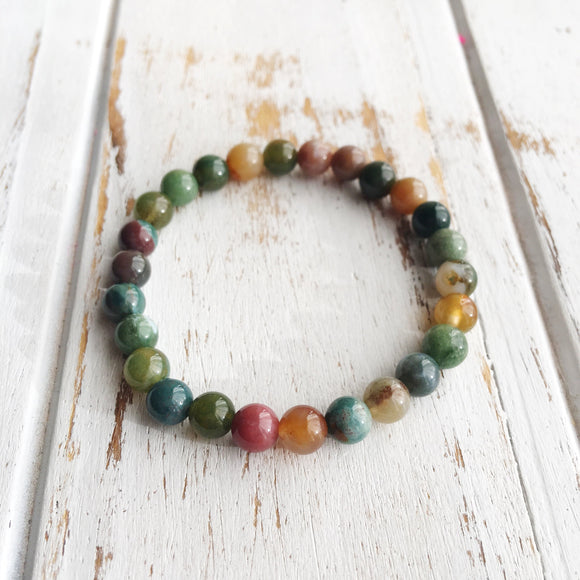 4mm Fancy Jasper Bracelet ~ Wholeness &