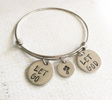 Let go Let God - Catholic jewelry - Cross bracelet