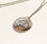 Elephant necklace - Hand stamped jewelry -