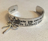Inspirational bracelet - Hand Stamped cuff