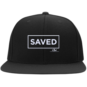 SAVED Flat Bill High-Profile Snapback Hat