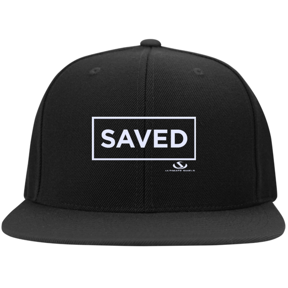 SAVED Flat Bill High-Profile Snapback Hat