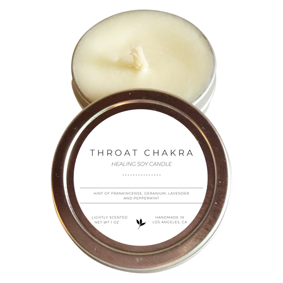 Throat Chakra - Handmade Soy Healing Candle