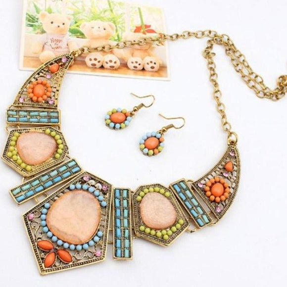 Vintage Flower Necklace Jewelry Choker Ornaments