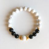 Black Onyx and White Howlite Bracelet