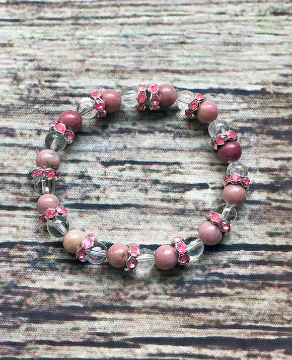 Pink Rhodonite Stretch Bracelet