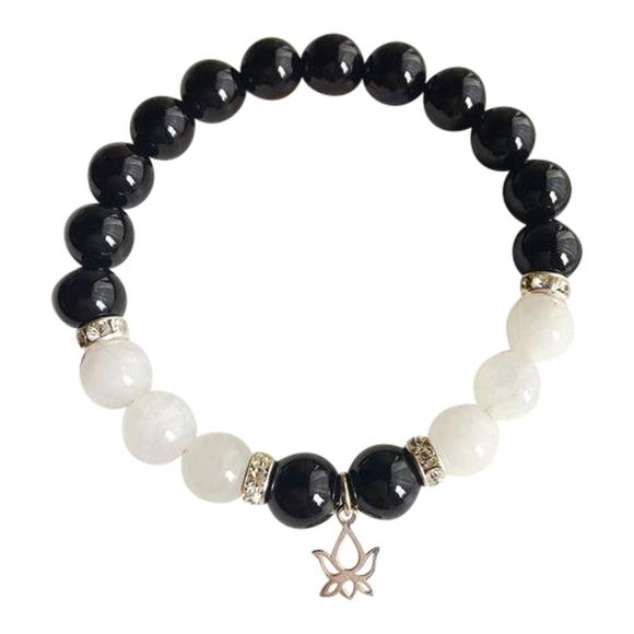 Black Onyx & Moonstone Bracelet