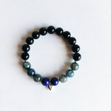 Kyanite, Lapis Lazuli, Black Onyx Bracelet